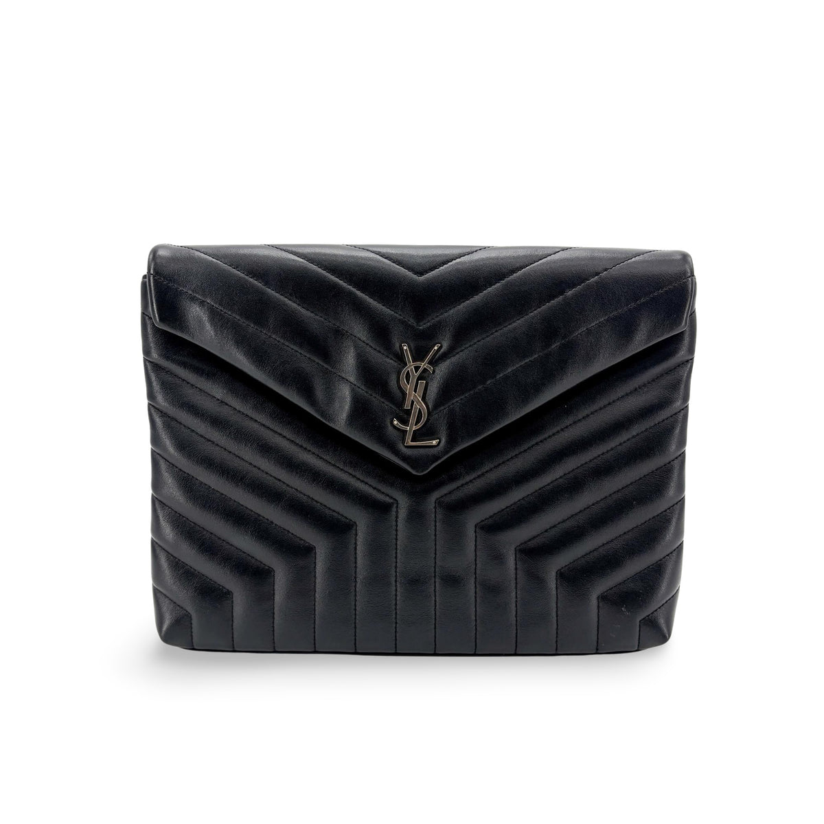 Saint Laurent LouLou Puffer Clutch Leather Small - image 1