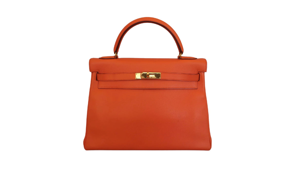 Hermes Kelly Handbag Orange Gulliver with Gold Hardware 32 - image 1