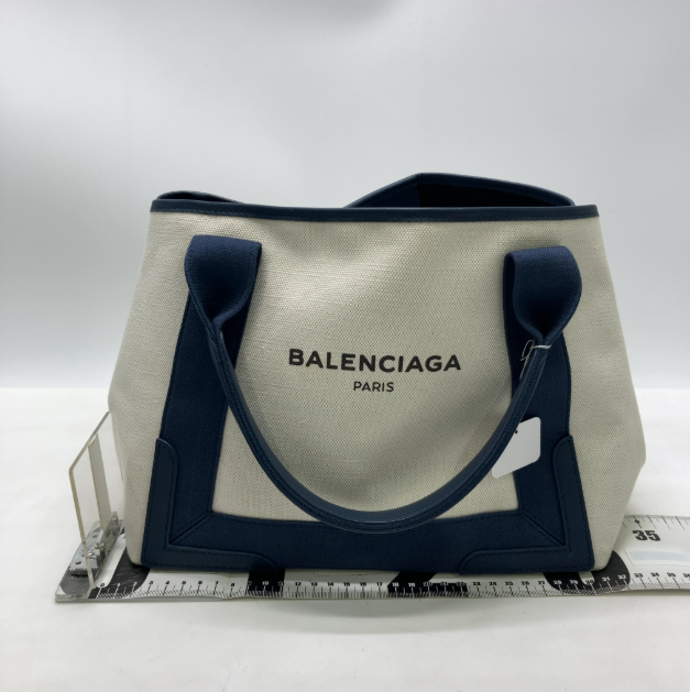 Balenciaga Navy Cabas Canvas with Leather Small - image 1