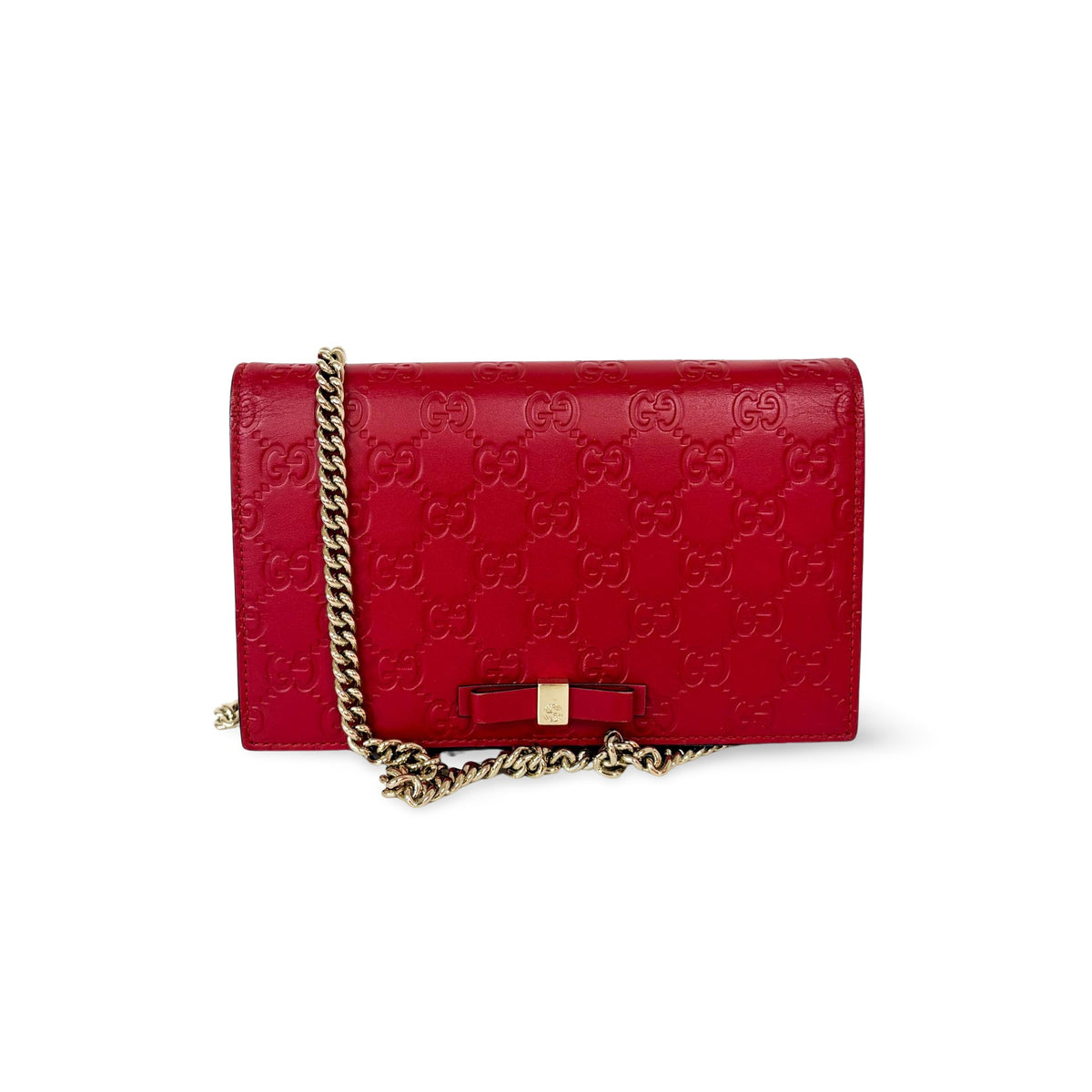 Gucci Chain Bag Wallet Red leather medium - image 1