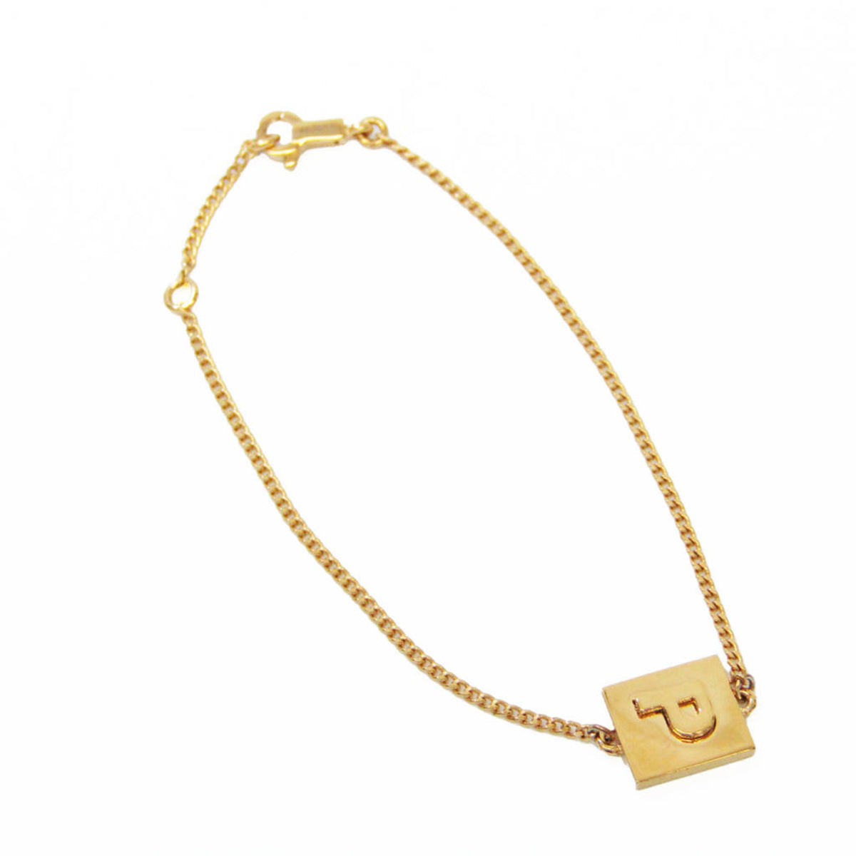 Celine Vintage Triomphe Logo Charms Bracelet Metal with Resin and Crystals - image 1