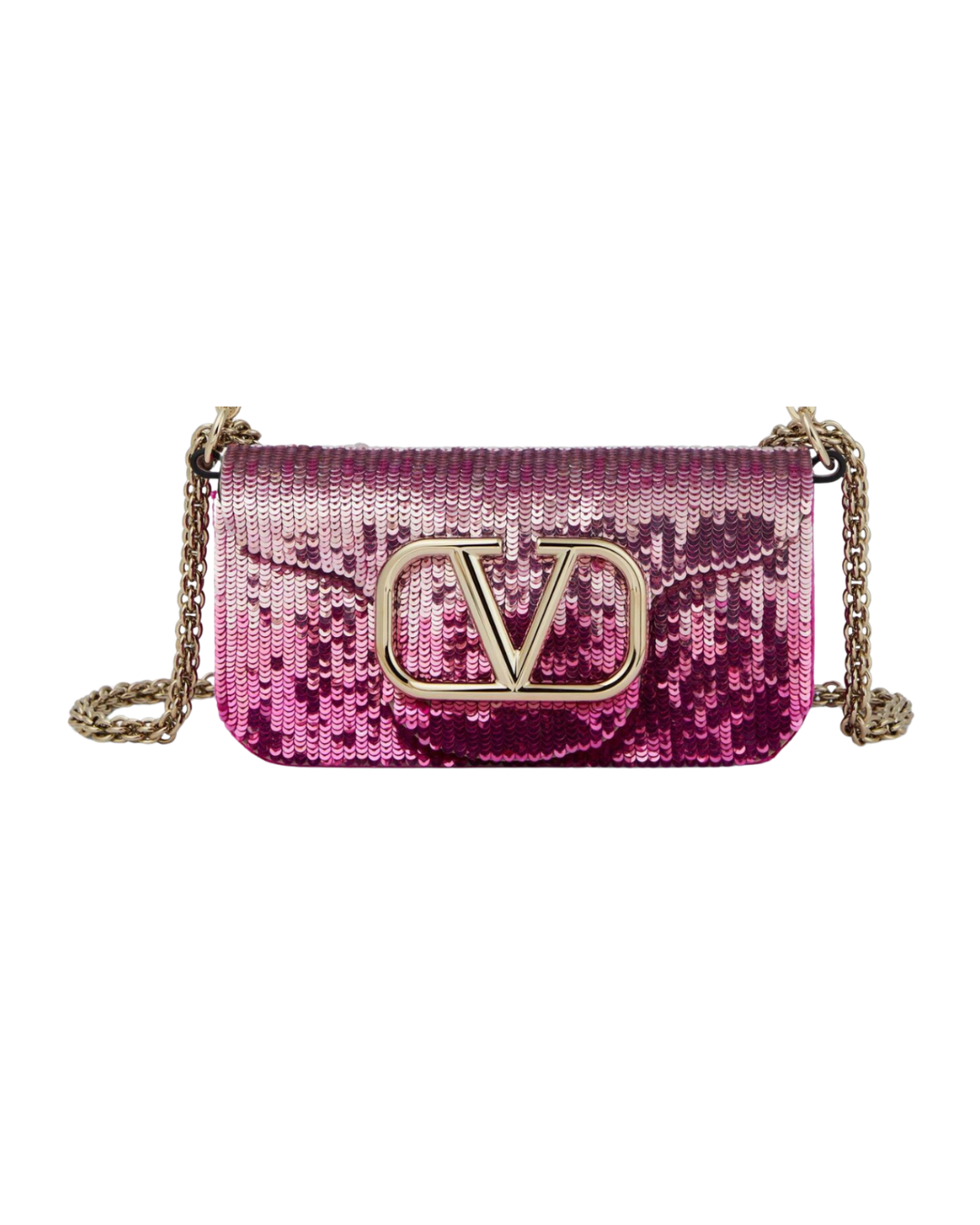 Valentino Garavani VLogo Loco Flap Shoulder Bag Embellished Embroidered Leather Small - image 1