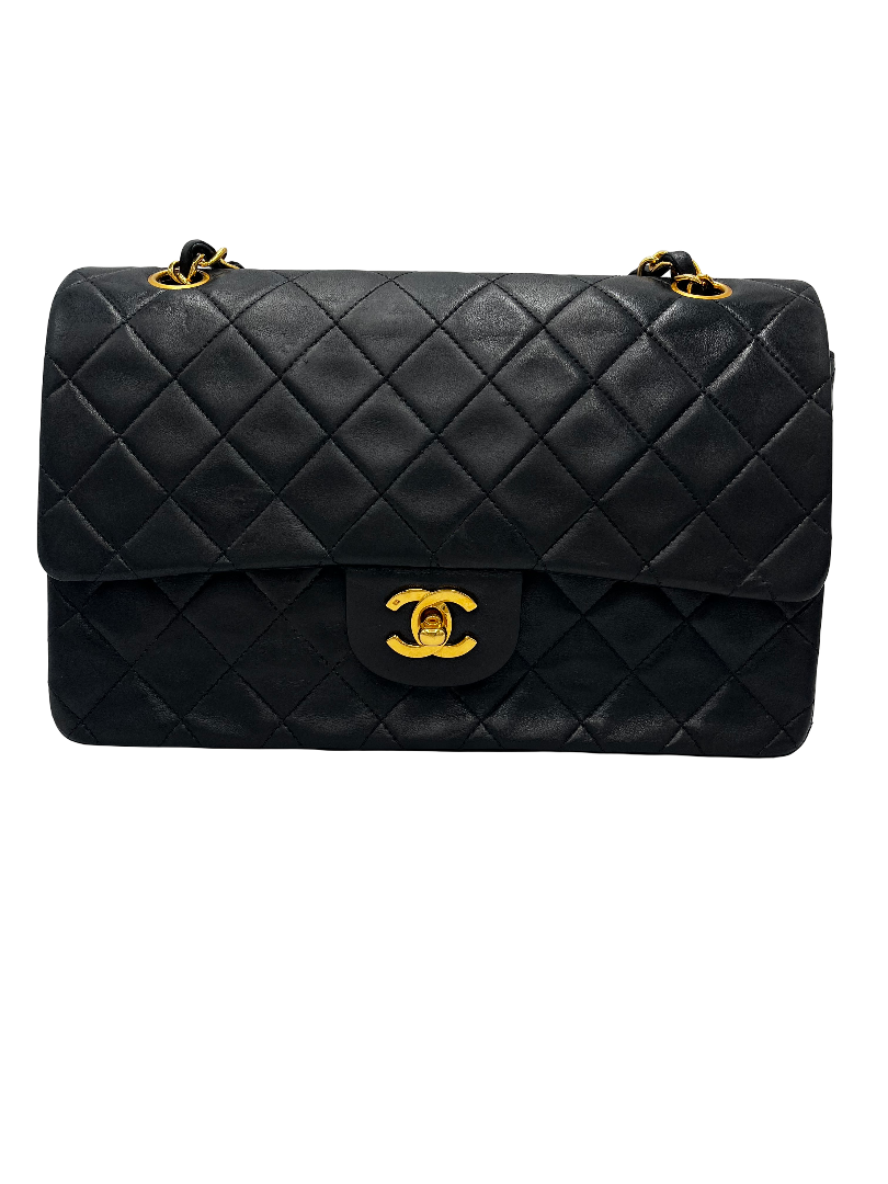 Chanel Vintage Classic Double Flap Bag Leather 25 - image 1