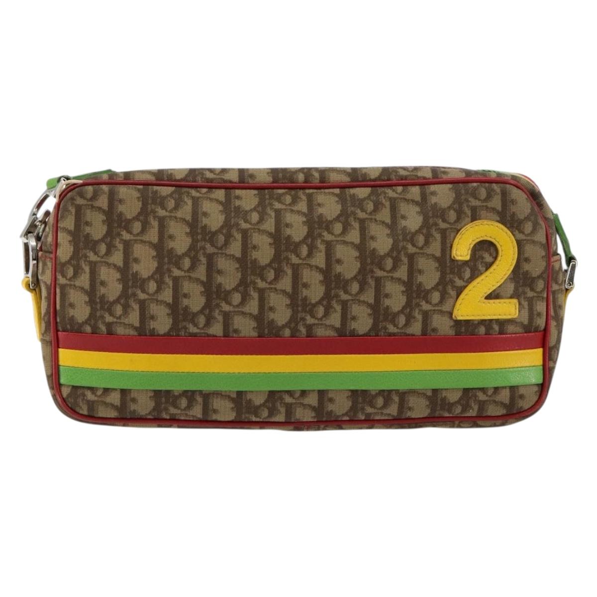 Christian Dior Vintage Rasta Crossbody Bag Diorissimo Canvas - image 1