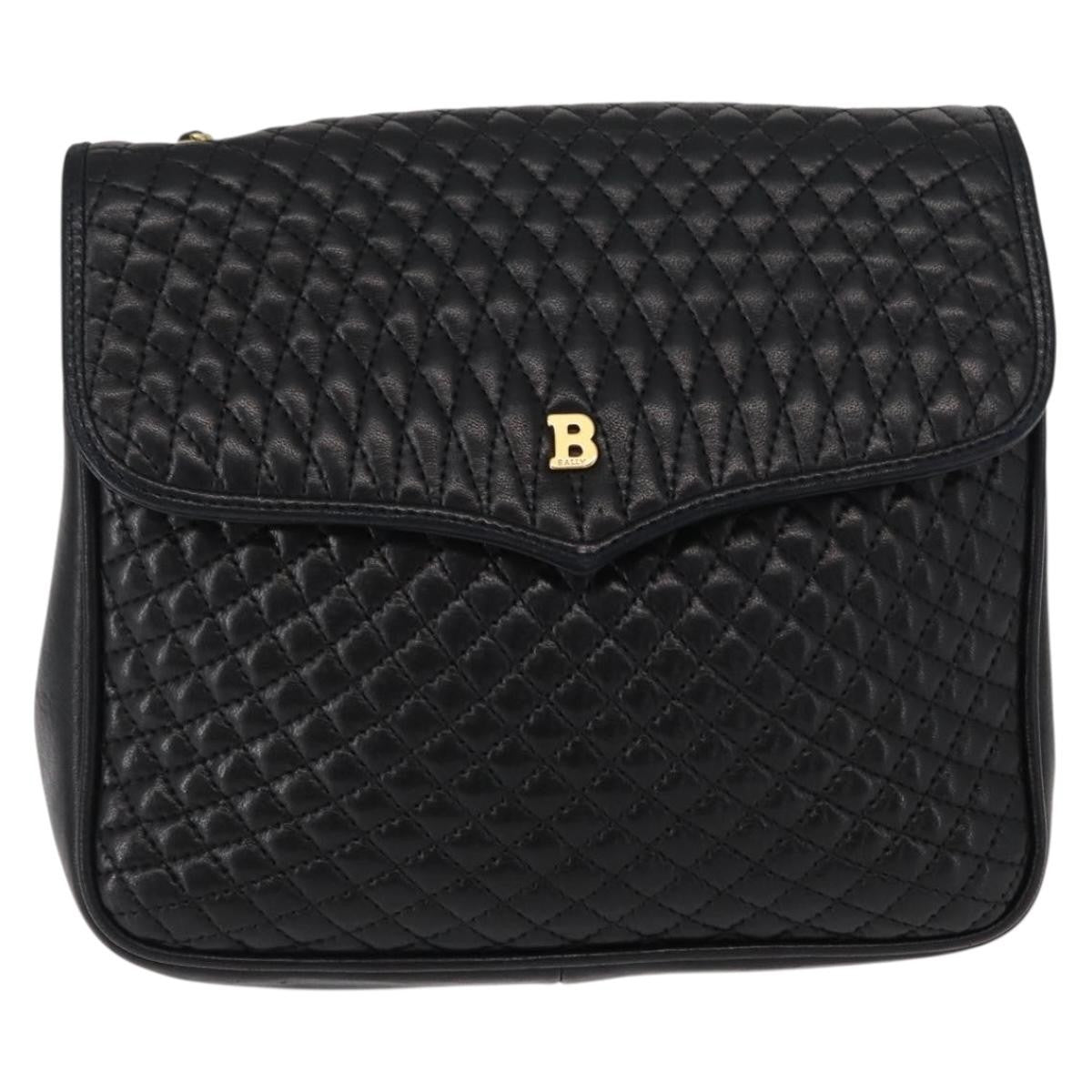 Bally Vintage Chain Shoulder Bag Quilted Leather - image 1