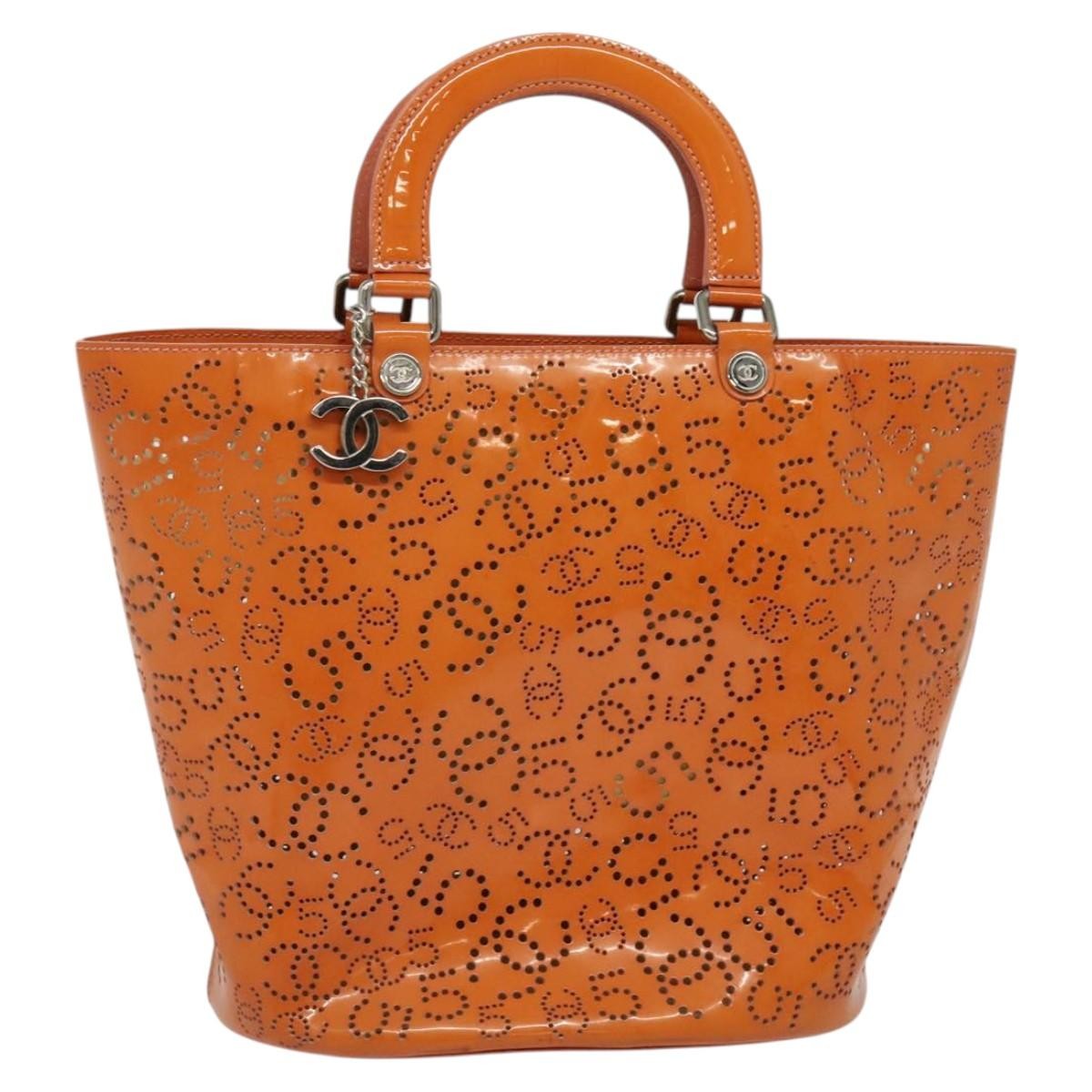 Chanel CC No.5 Shopping Tote Perforated Patent Medium - image 1