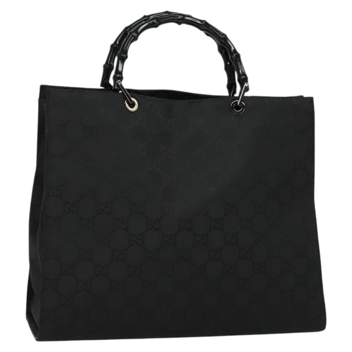 Gucci Vintage Bamboo Handle Tote GG Nylon Medium - image 1
