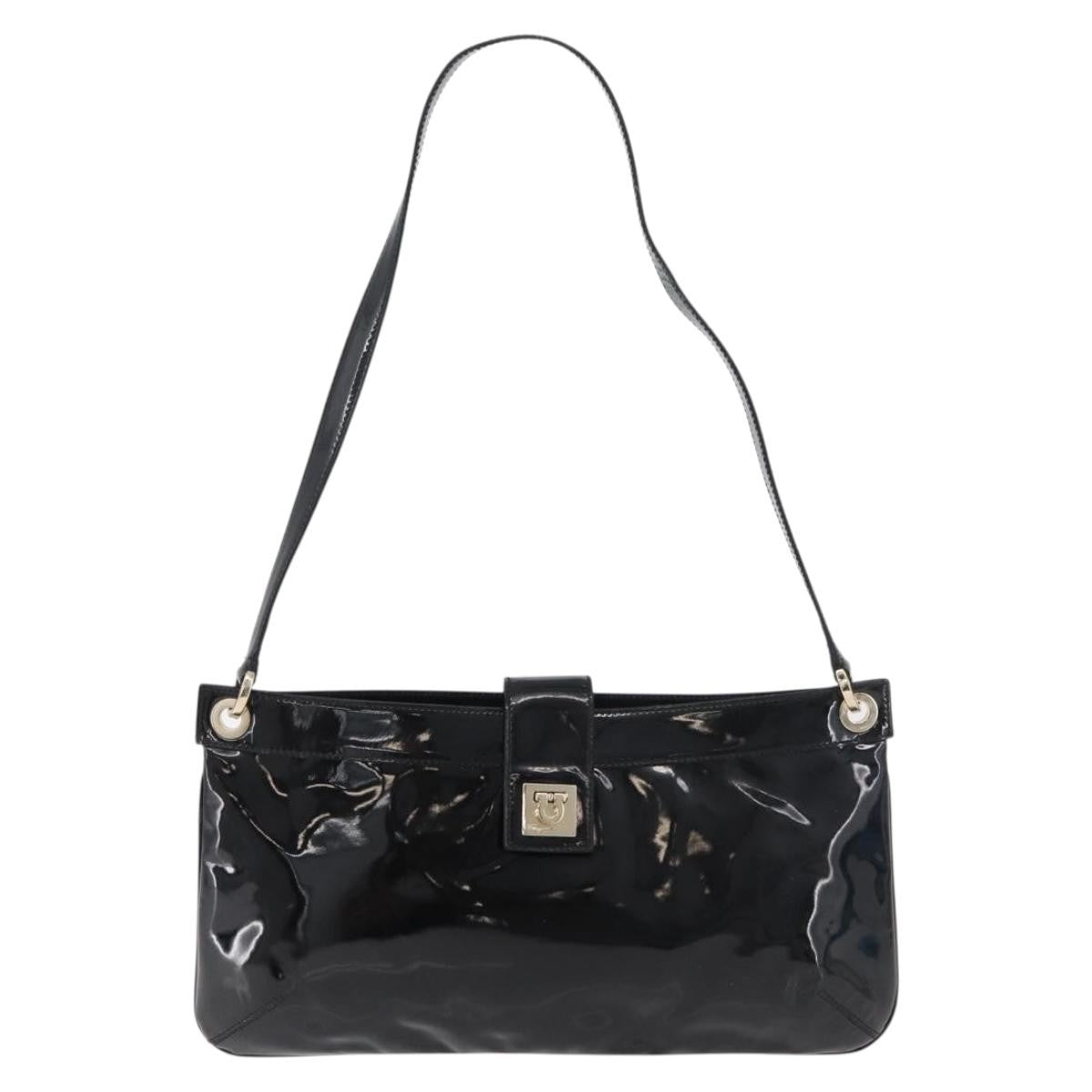 Salvatore Ferragamo Gancini Shoulder Bag Patent Leather - image 1