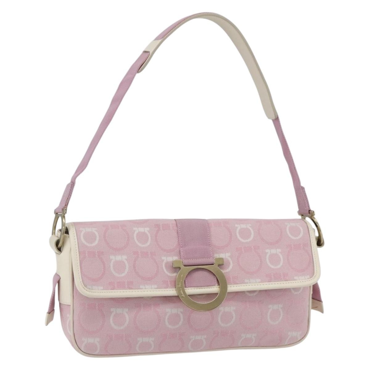 Salvatore Ferragamo Gancini Shoulder Bag Canvas - image 1