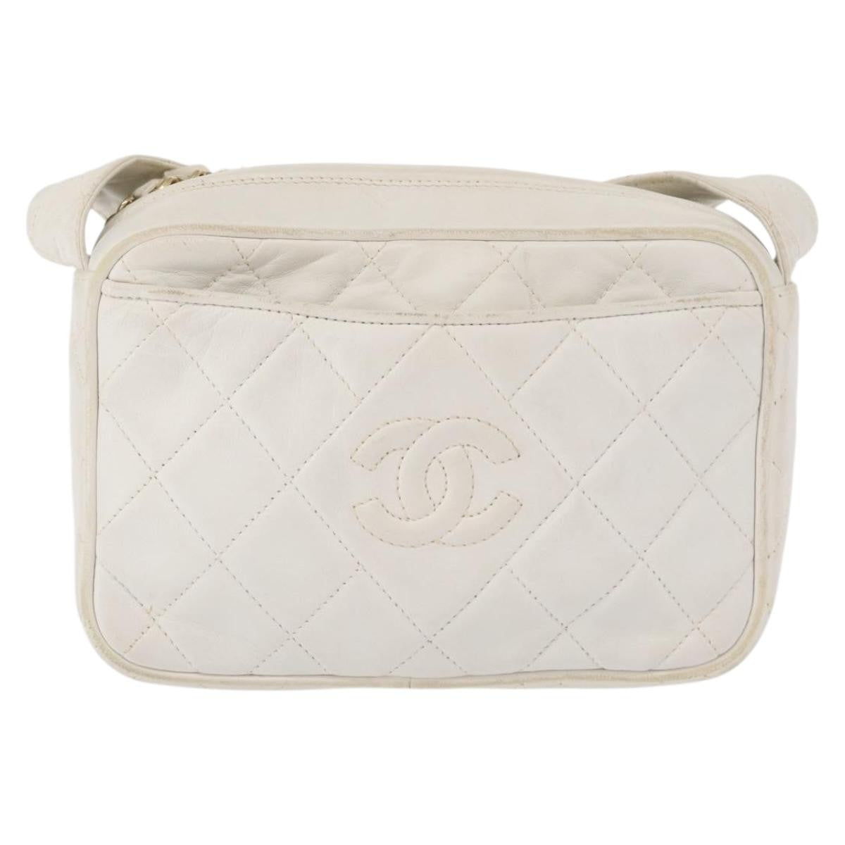 Chanel Vintage Diamond CC Slit Pocket Camera Bag Quilted Leather Small - image 1