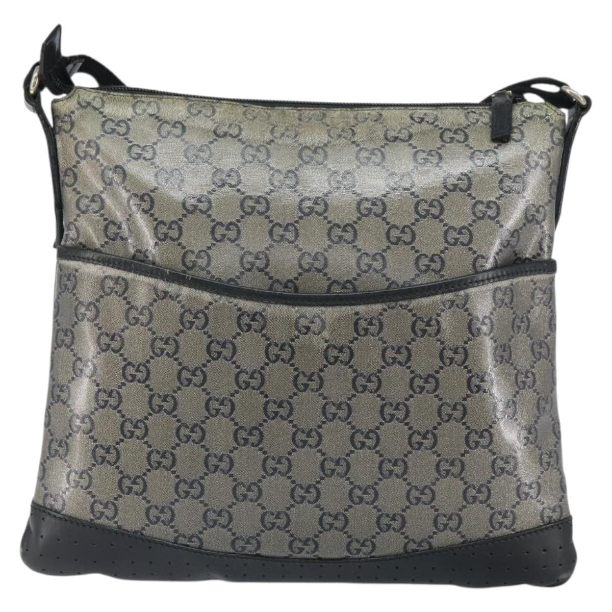Gucci Zip Messenger Bag GG Canvas with Perforated Leather Medium - image 1