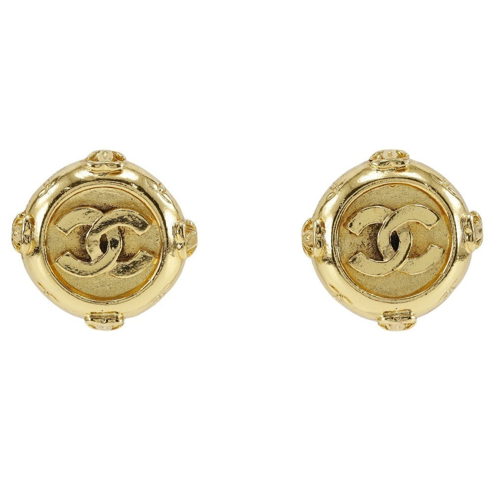Chanel Vintage CC Clip-On Earrings Metal - image 1