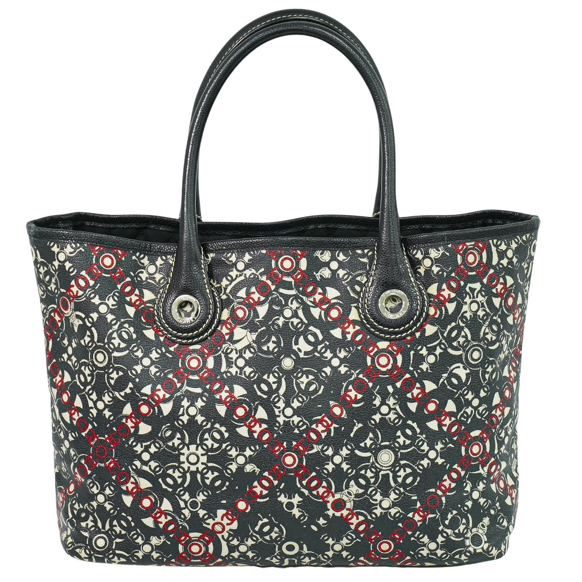 Chanel Optic Coco Tote Printed Coated Canvas with Caviar Large - image 1