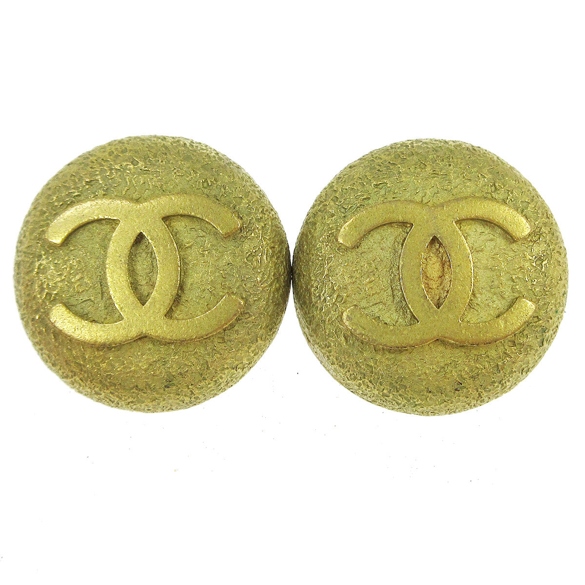 Chanel CC Round Earrings Metal - image 1