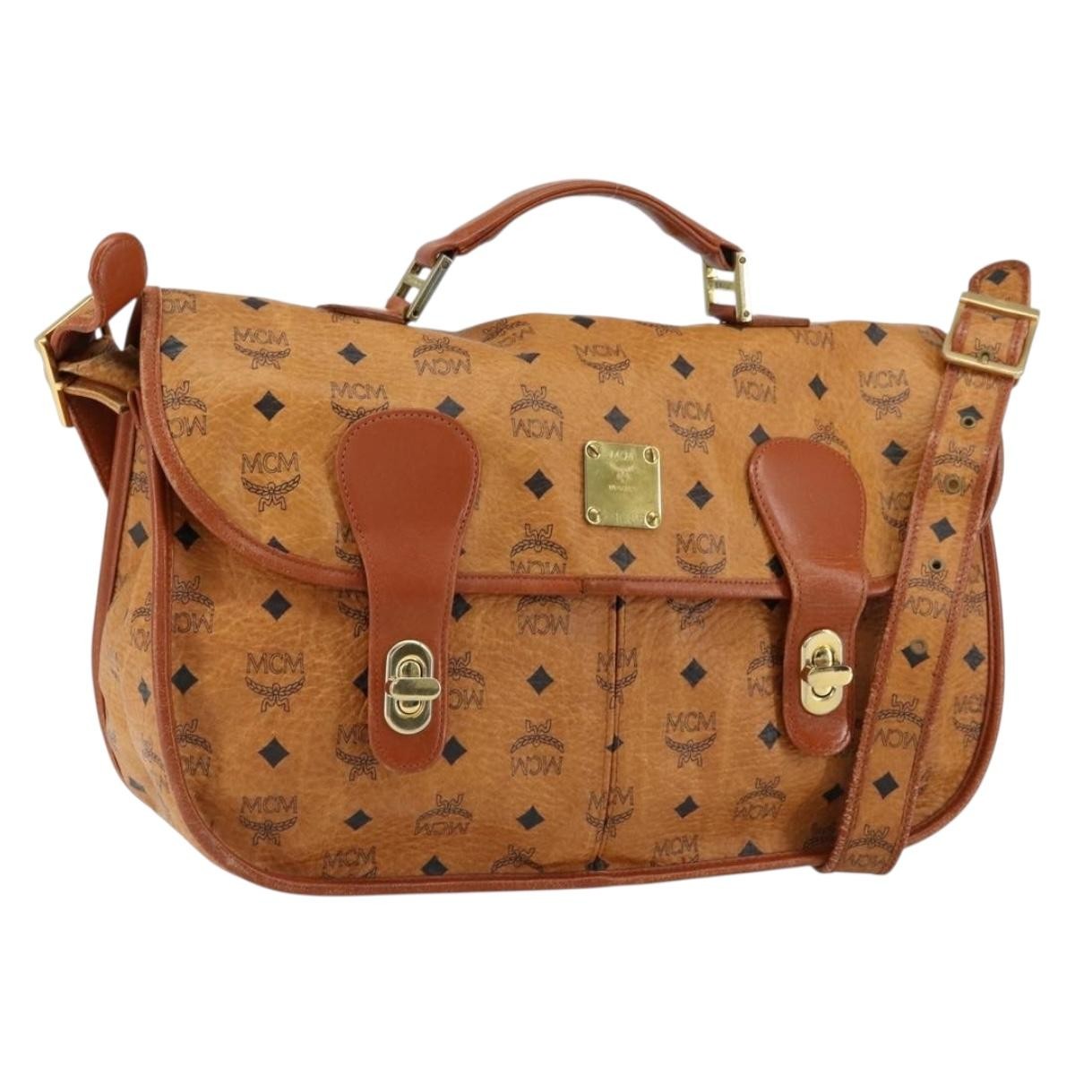 MCM Visetos Shoulder bag Canvas and Leather - image 1