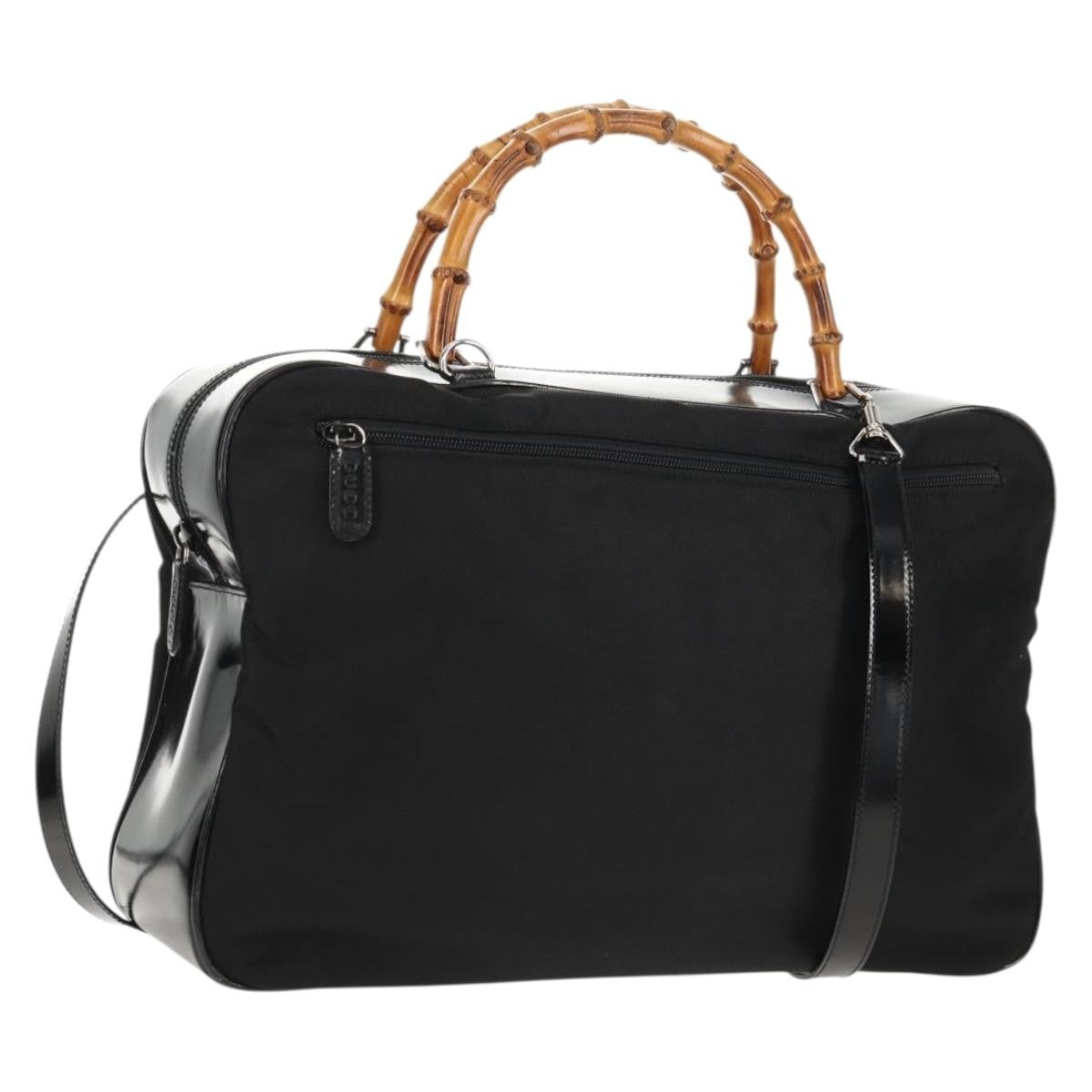Gucci Vintage Bamboo Handle Bag Nylon - image 1