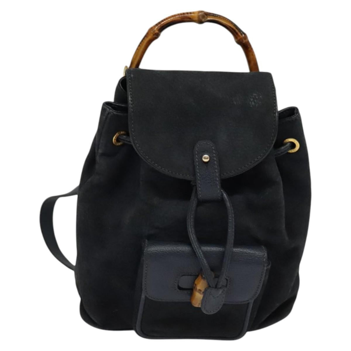 Gucci Gucci bamboo backpack daim mini - image 1