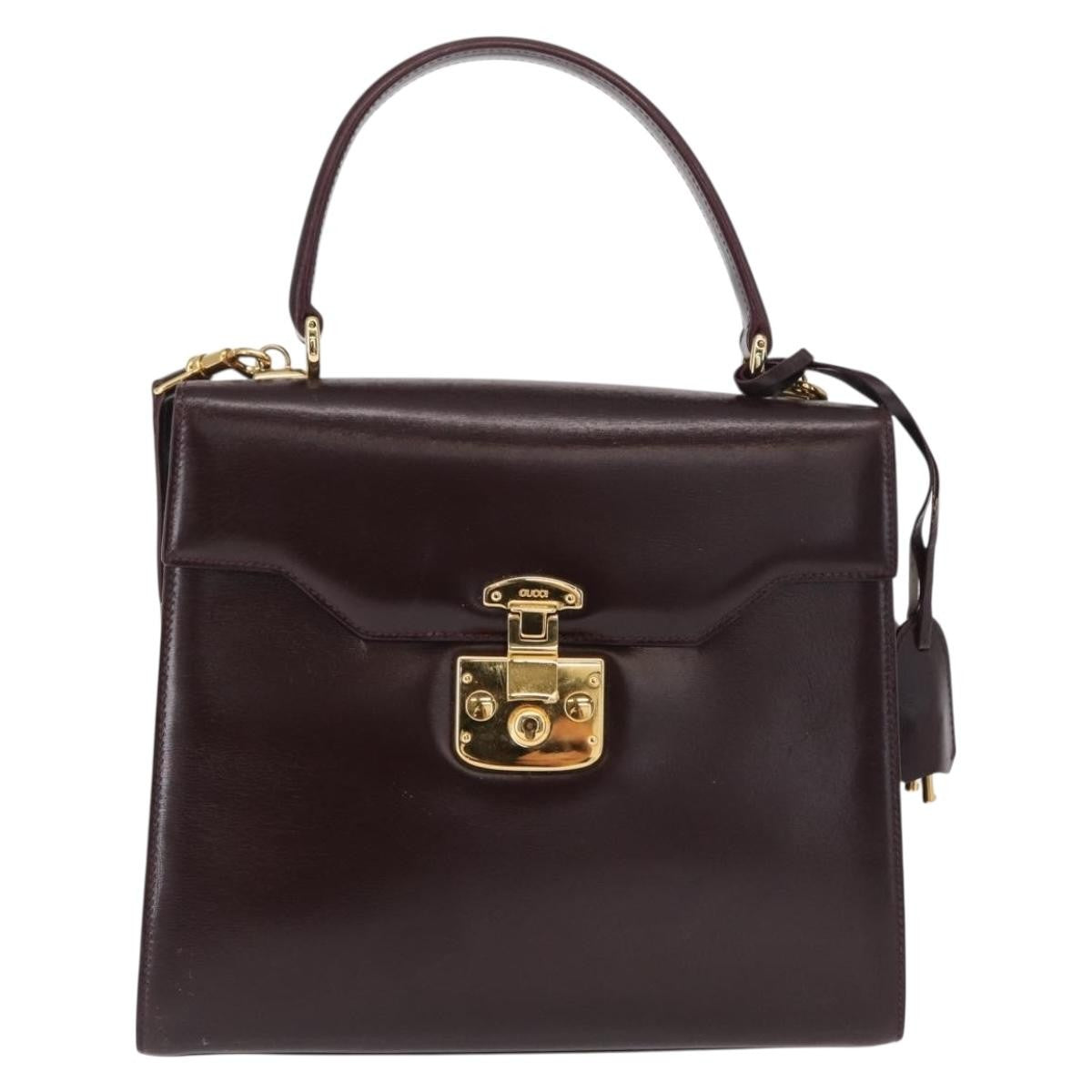 Gucci Vintage Lady Lock Top Handle Bag Leather Medium - image 1