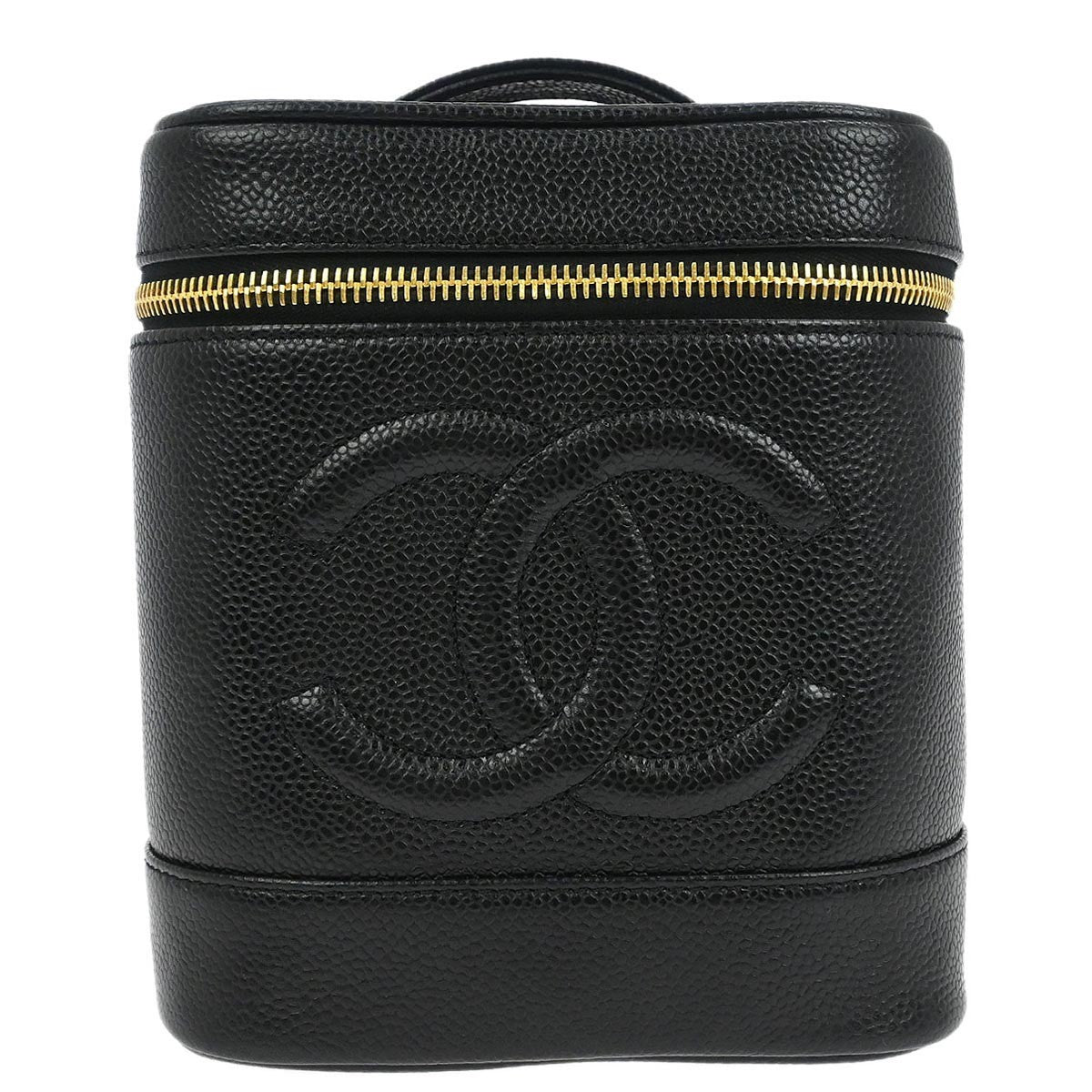 Chanel Vintage Timeless Cosmetic Case Caviar Small - image 1