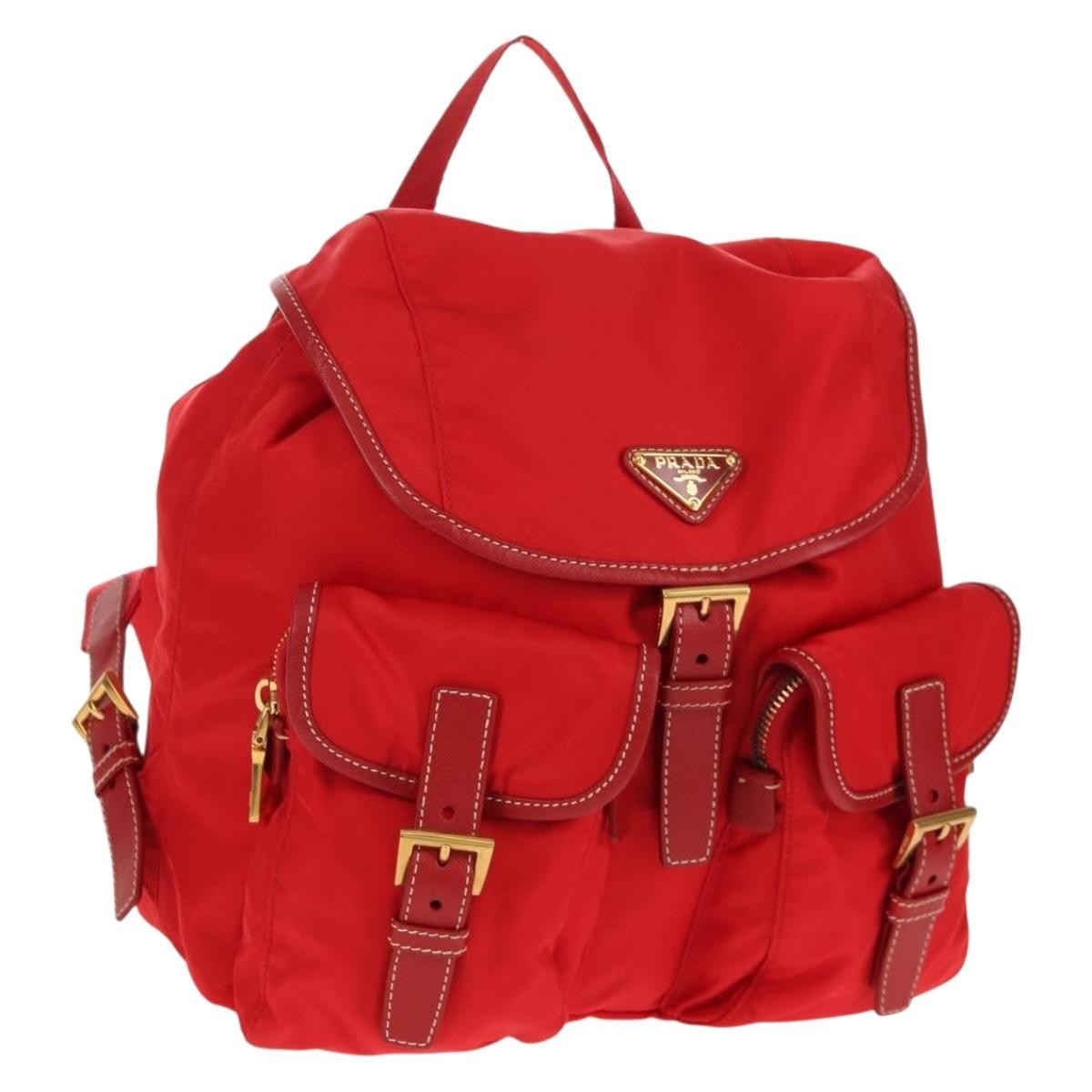 Prada Vela Double Front Pocket Backpack Tessuto with Saffiano Leather Medium - image 1