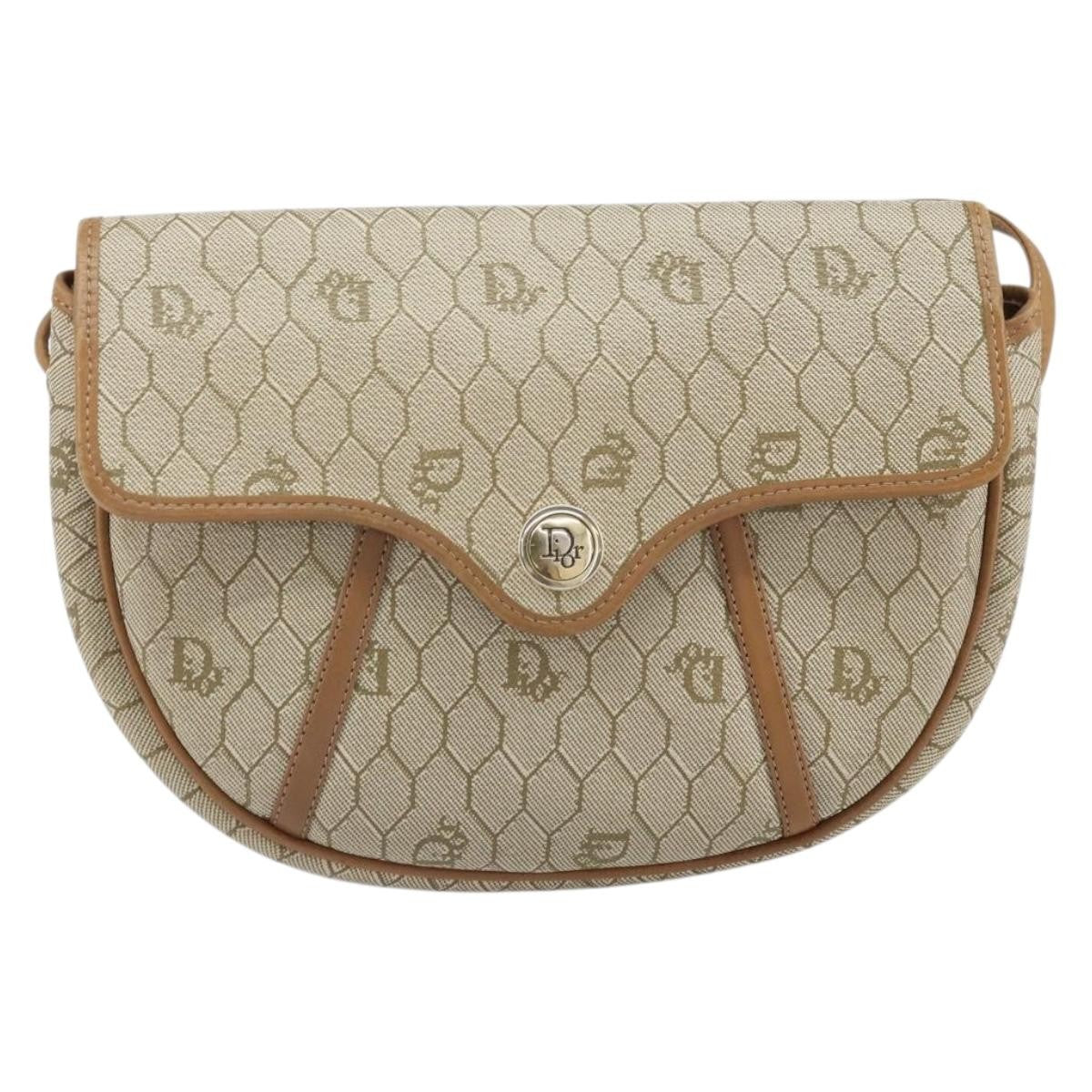 Christian Dior Vintage Honeycomb Shoulder Bag Canvas - image 1