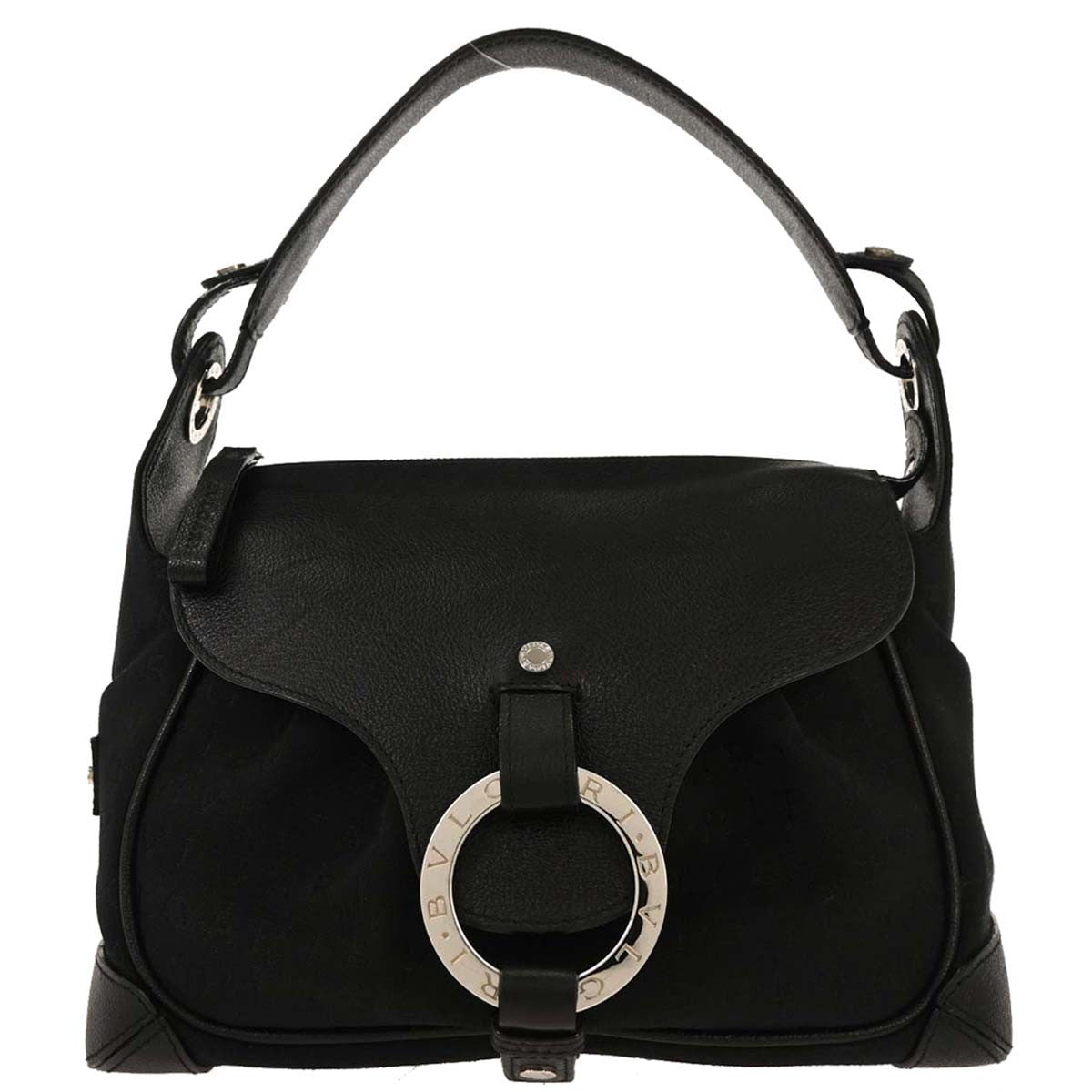 Bvlgari Logomania Shoulder Bag Canvas with Leather - image 1