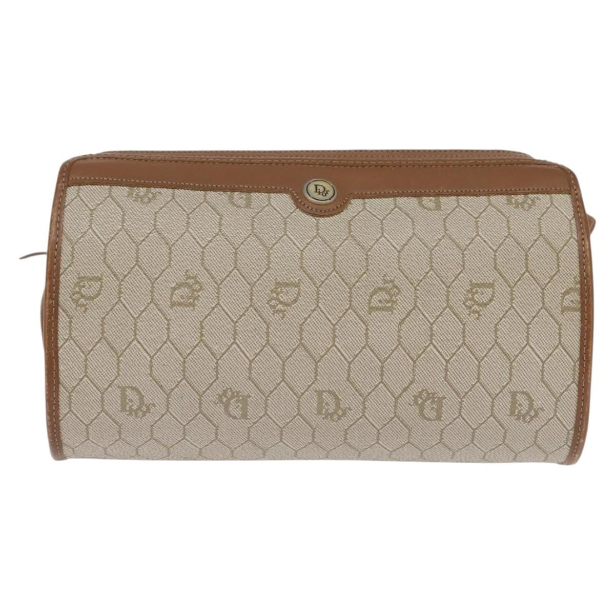 Christian Dior Vintage Honeycomb Shoulder Bag Canvas and Leather - image 1