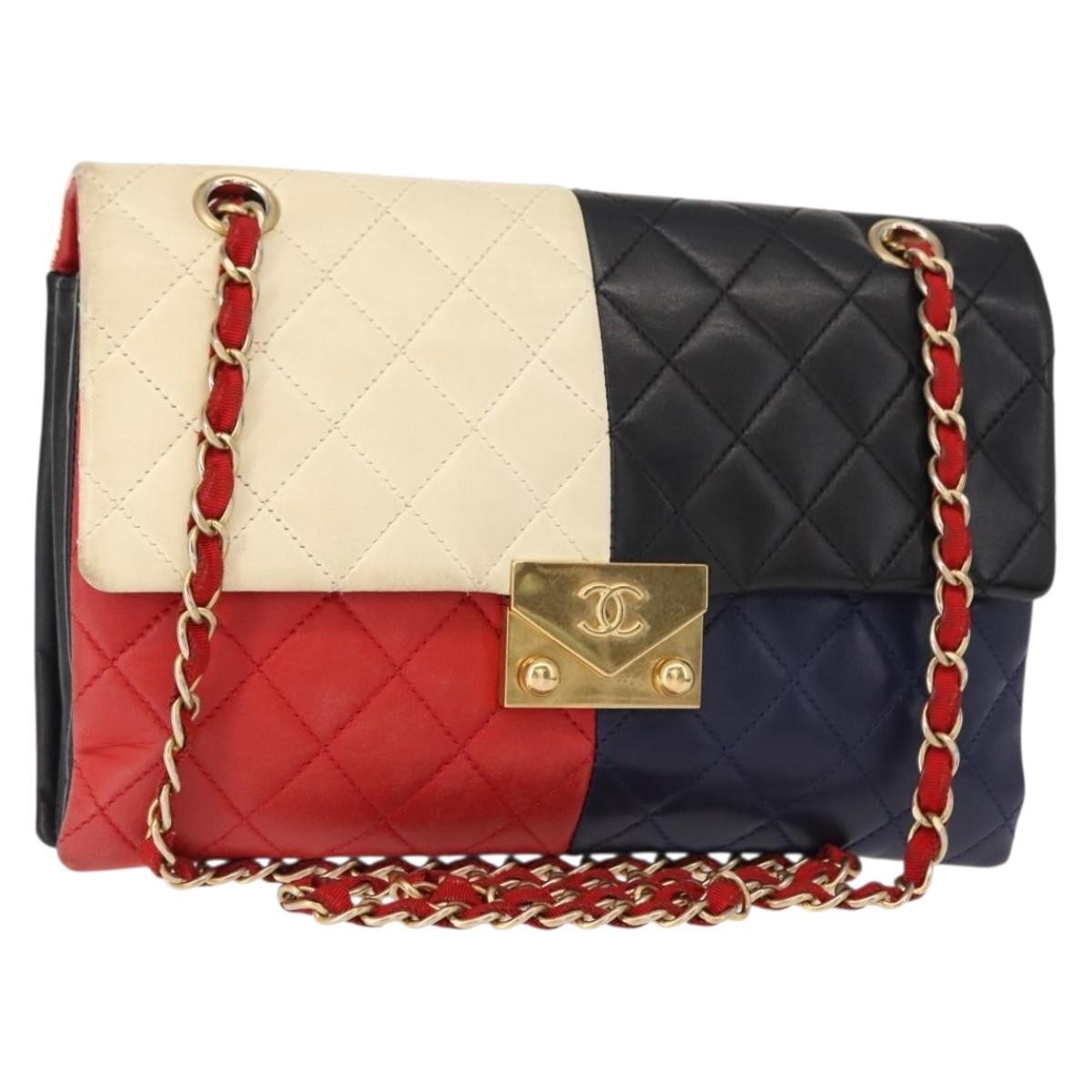 Chanel CC Clasp Chain Flap Bag Multicolor Quilted Lambskin Medium - image 1