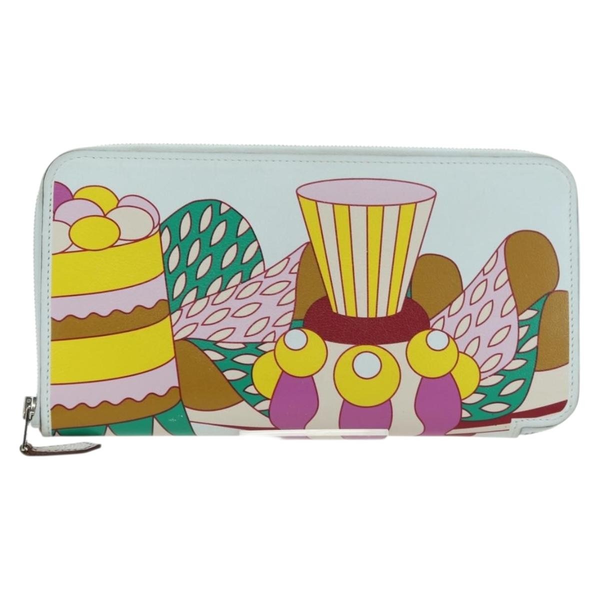 Hermes Azap Zip Around Wallet Printed Leather Long - image 1