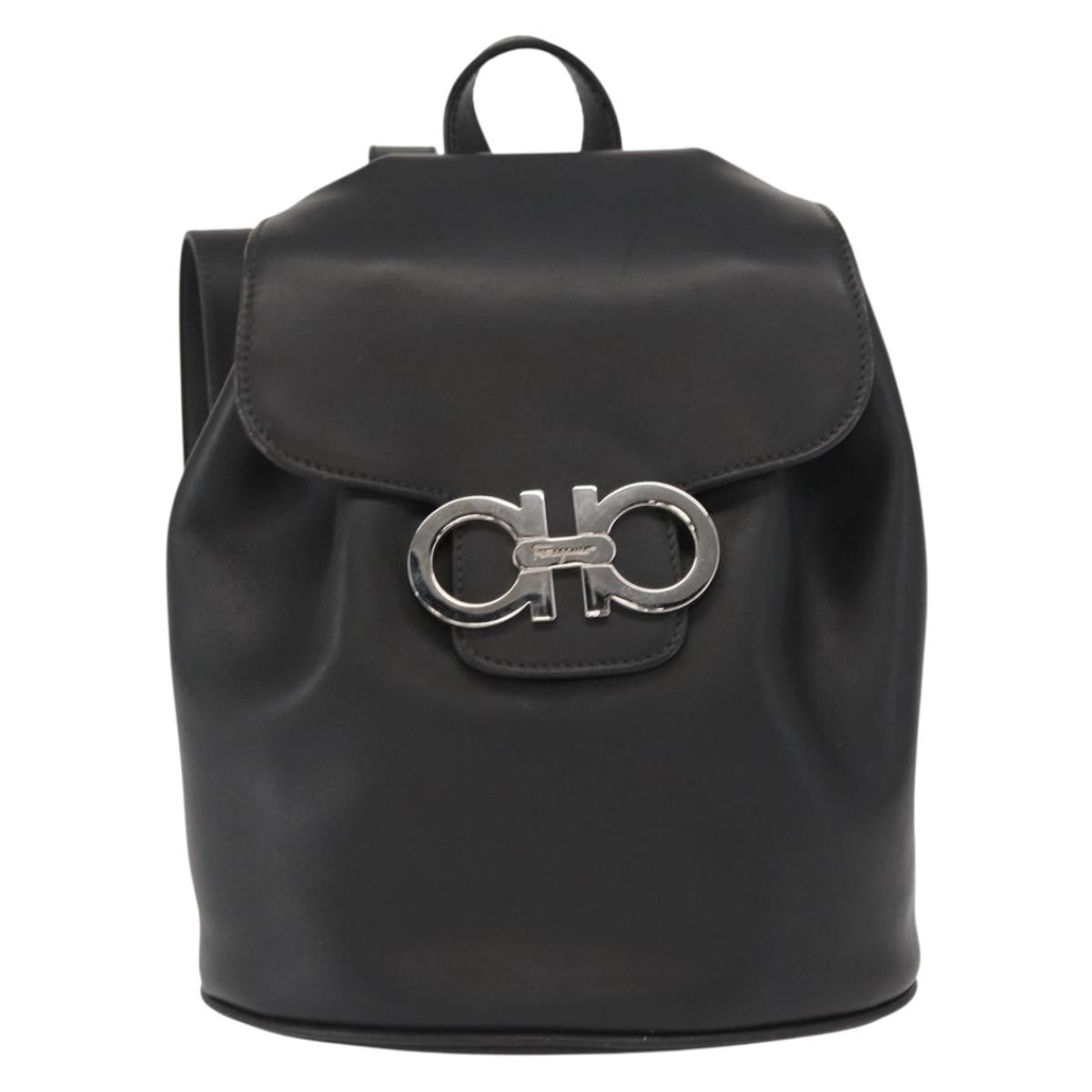 Salvatore Ferragamo Gancini Flap Drawstring Backpack Leather Mini - image 1