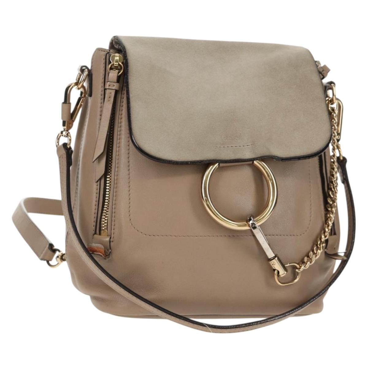 Chloe Faye Backpack Leather and Suede Small - image 1