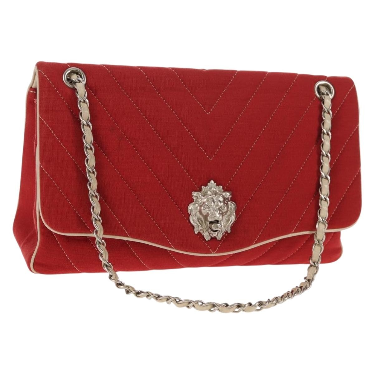 Chanel Leo Lion Flap Bag Chevron Jersey Medium - image 1
