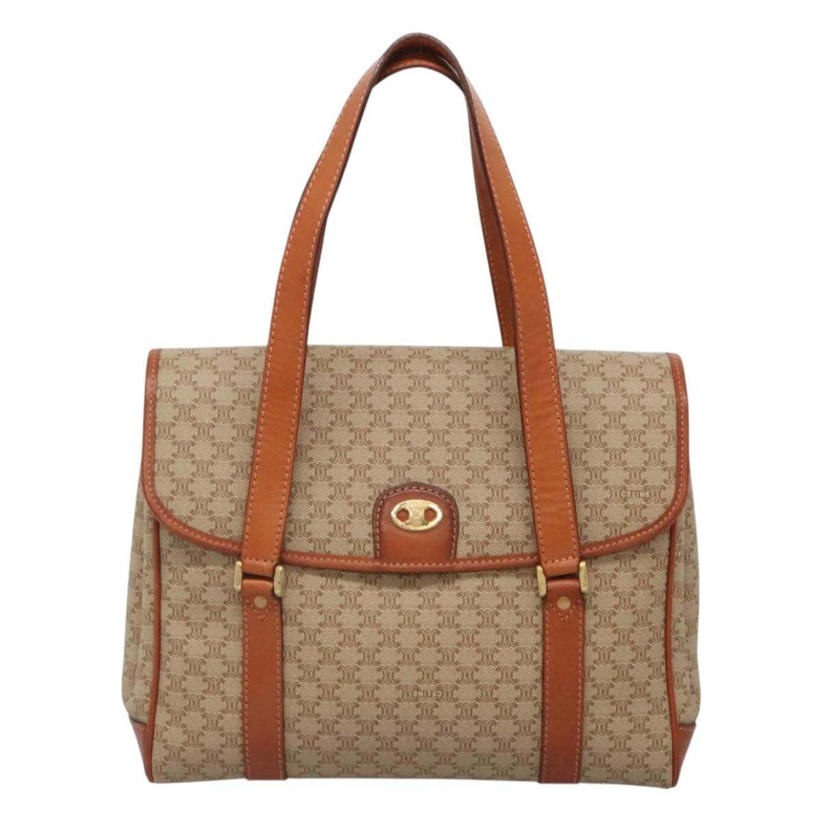 Celine Vintage Macadam Handbag Canvas and Leather - image 1