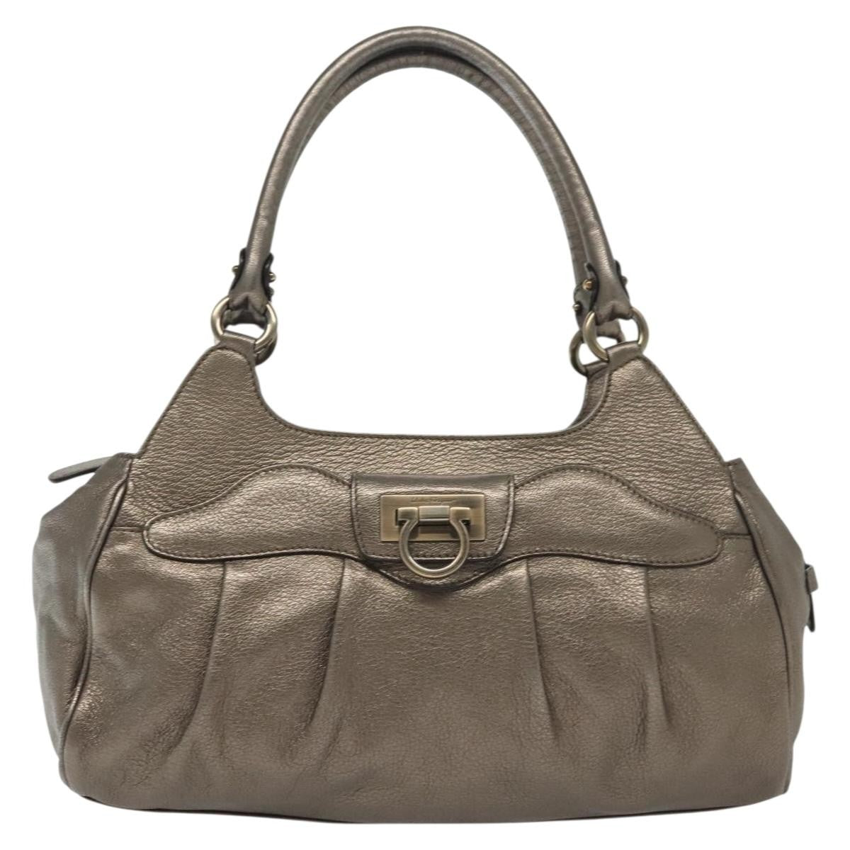 Salvatore Ferragamo Gancini handbag Leather - image 1