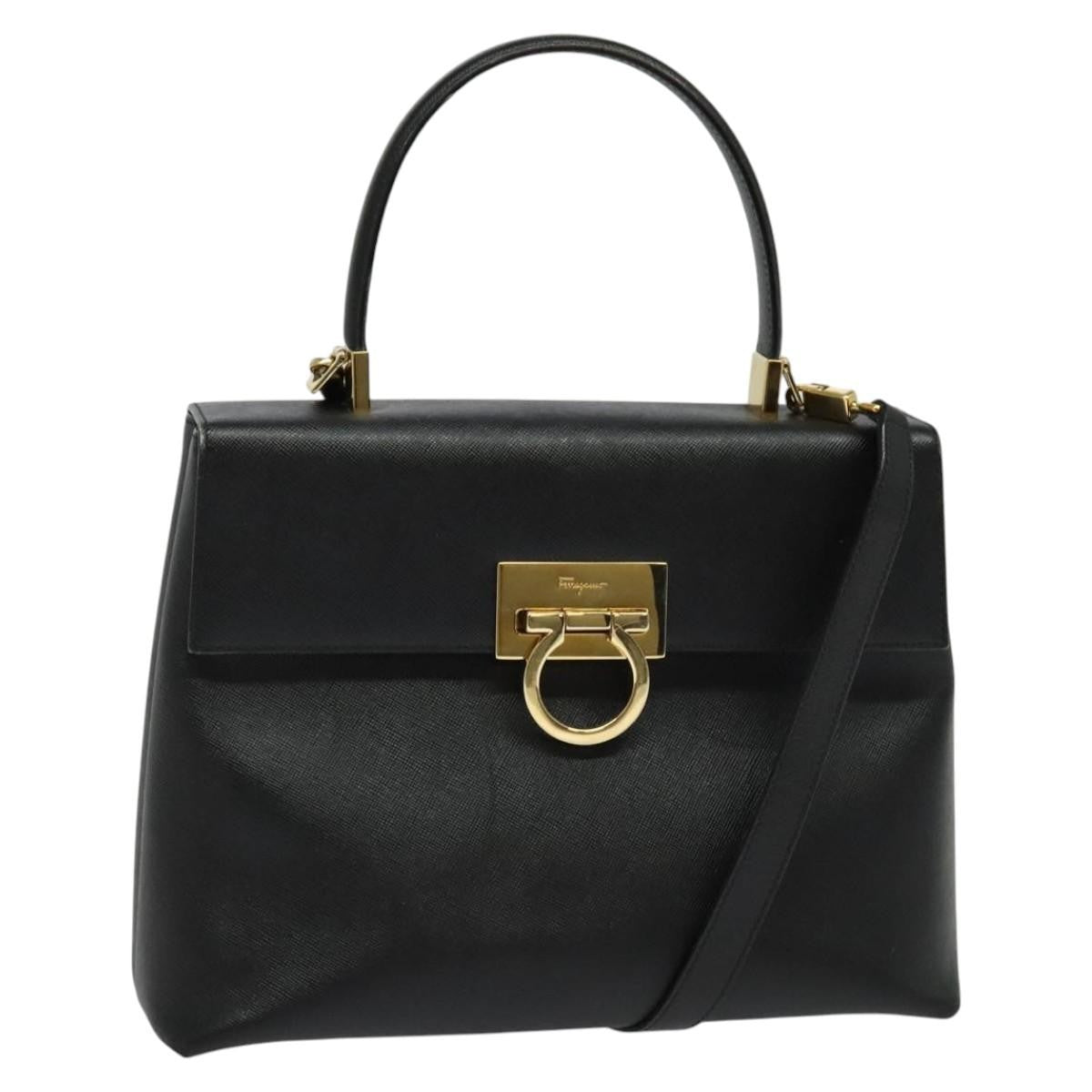 Salvatore Ferragamo Gancini Convertible Top Handle Bag Leather Medium - image 1