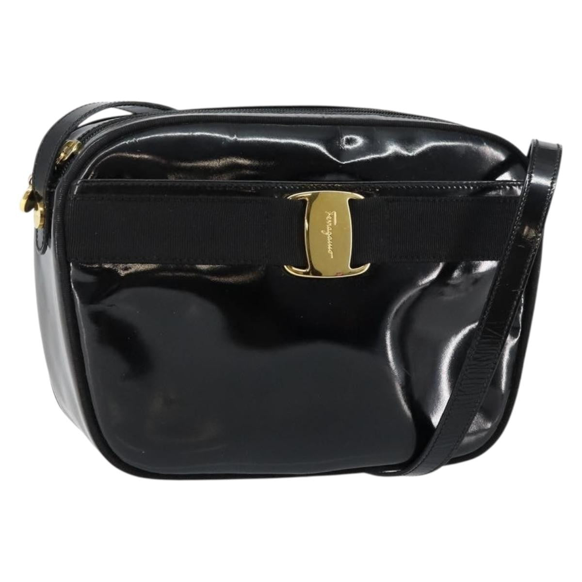Salvatore Ferragamo Vala Shoulder Bag Patent Leather - image 1
