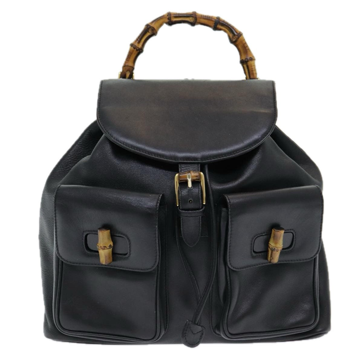 Gucci Vintage Bamboo Backpack Leather - image 1