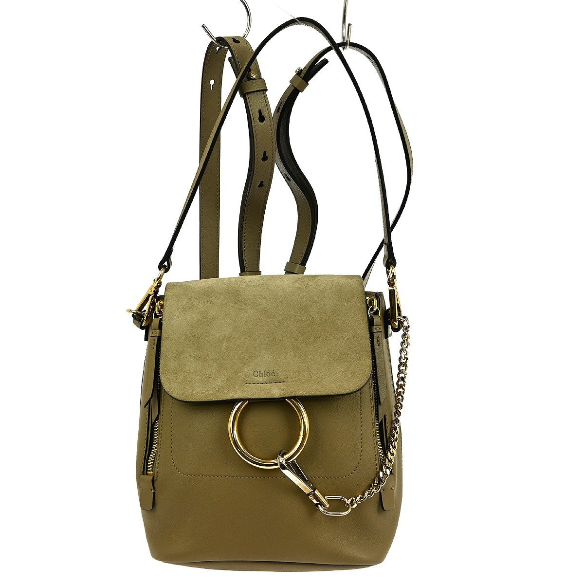Chloe Faye Backpack Leather and Suede Mini - image 1