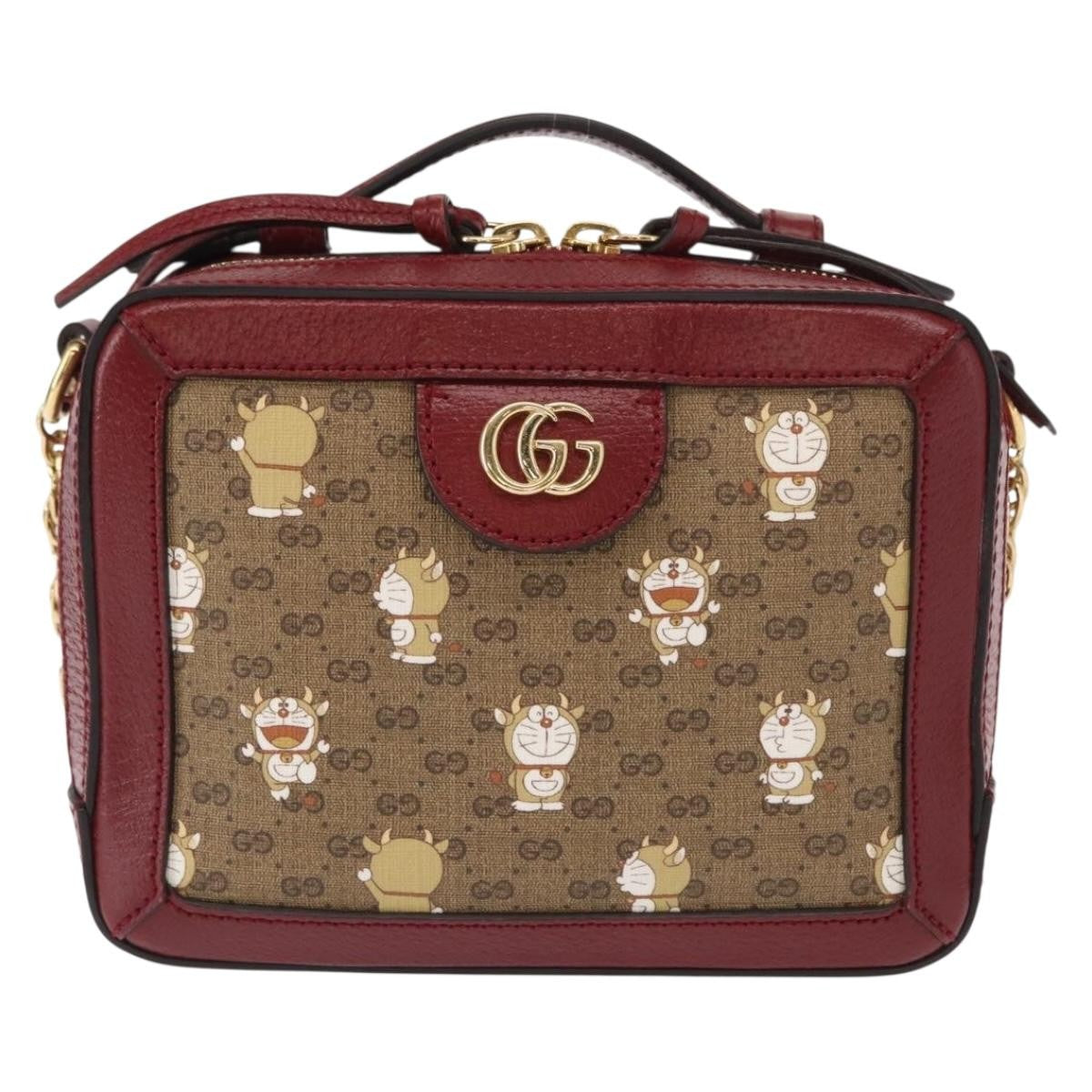 Gucci Doraemon Ophidia Zip Around Camera Bag Printed Mini GG Coated Canvas Mini - image 1