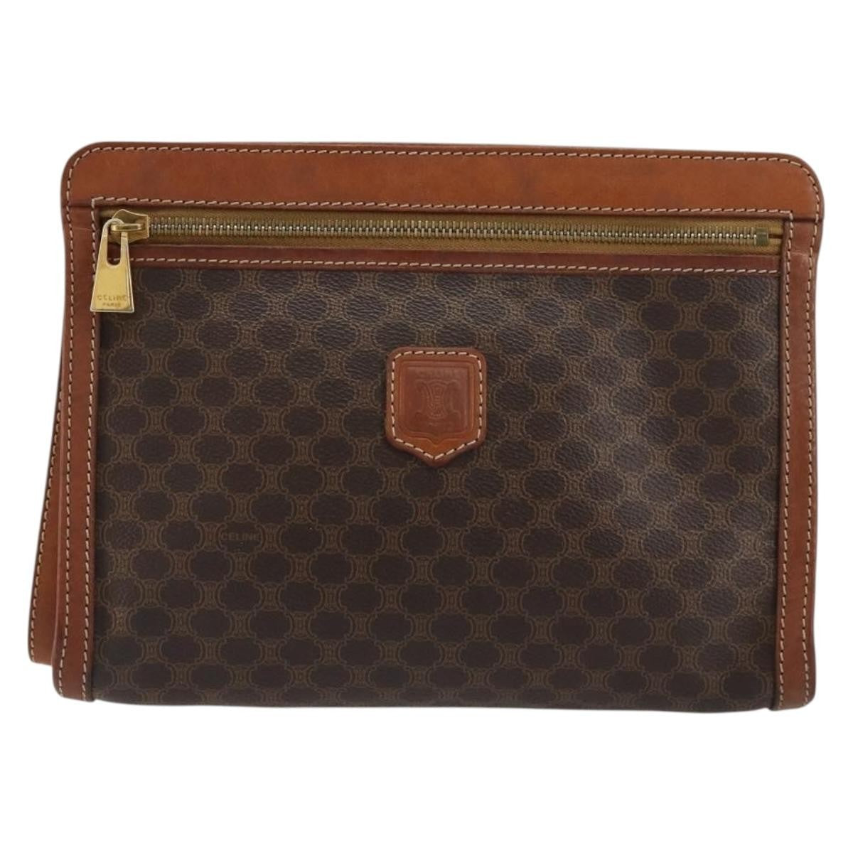 Celine Logo Triomphe Pouch Canvas and leather - image 1