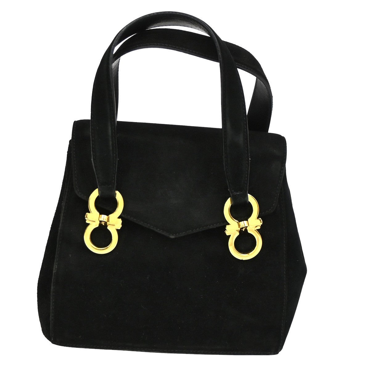 Salvatore Ferragamo Gancini handbag Suede - image 1