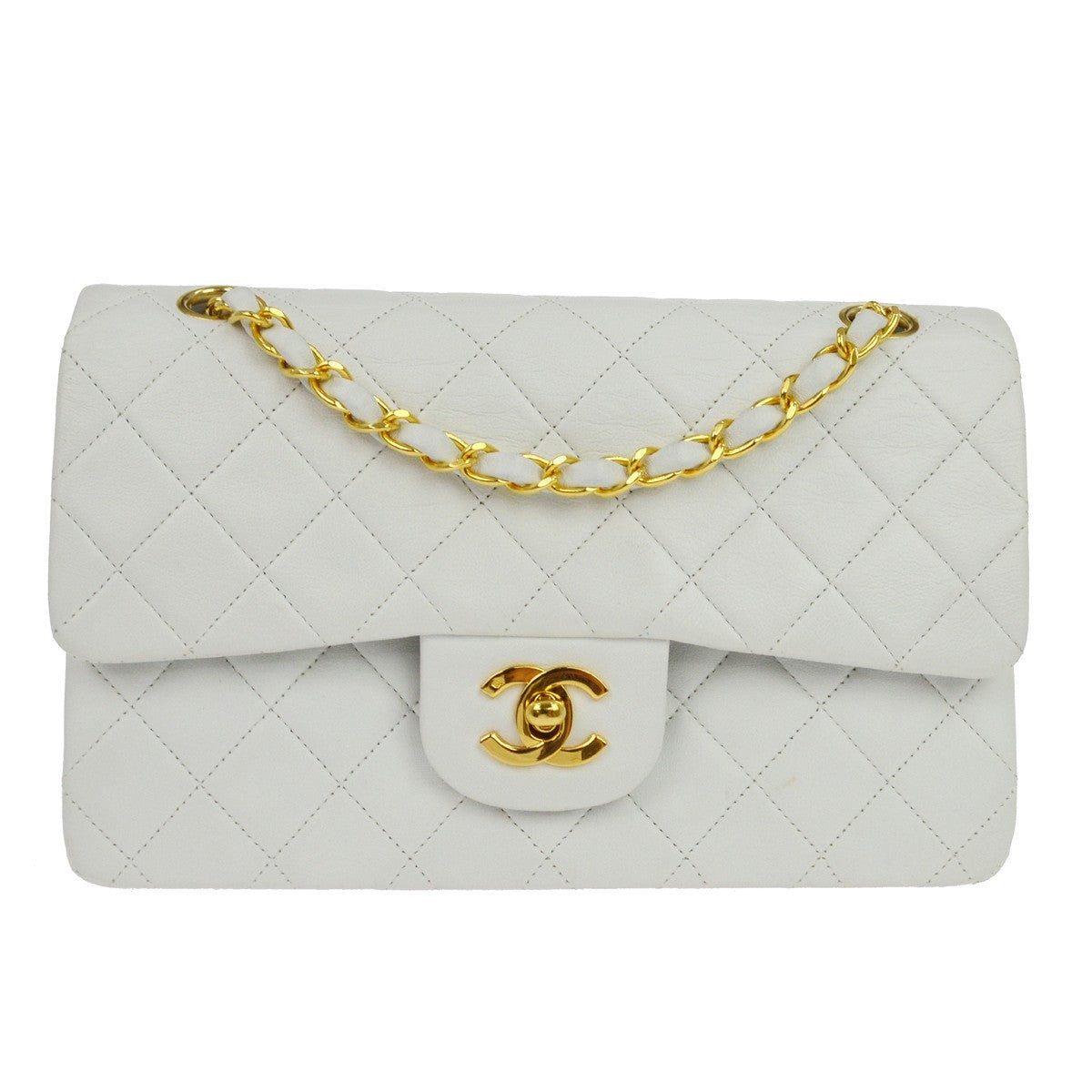 Chanel Vintage Classic Double Flap Bag Quilted Lambskin Medium - image 1