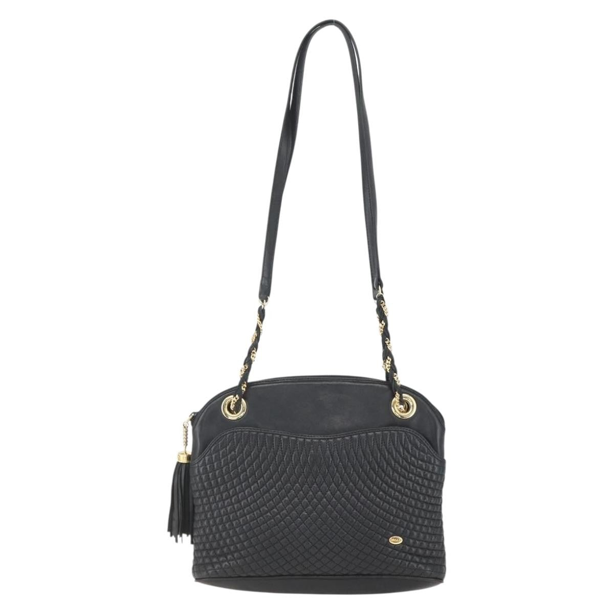 Bally Vintage Chain Shoulder Bag Quilted Leather - image 1