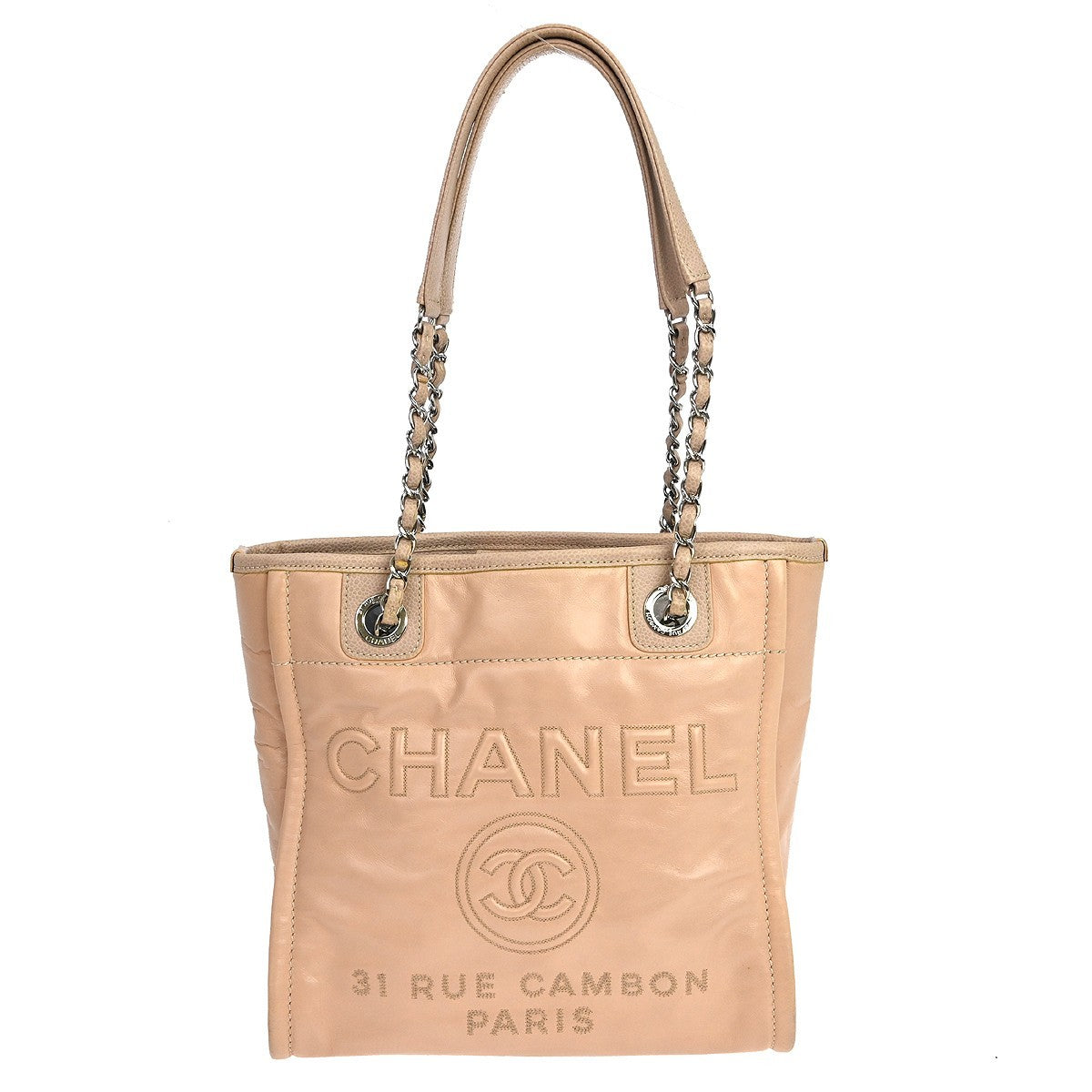 Chanel North South Deauville Tote Leather - image 1