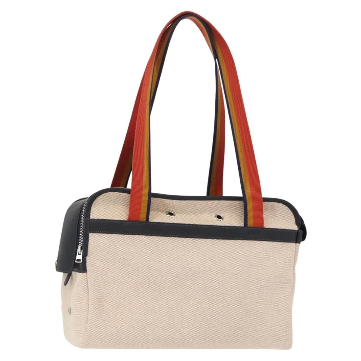 Hermes Sac de Transport pour Chiens Pet Dog Carrier Toile with Leather - image 1