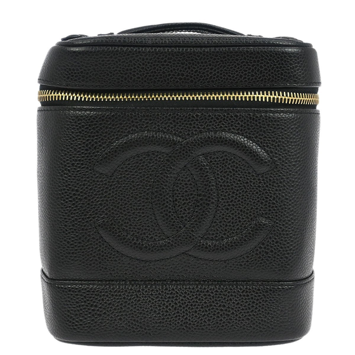 Chanel Vintage Timeless Cosmetic Case Caviar Small - image 1