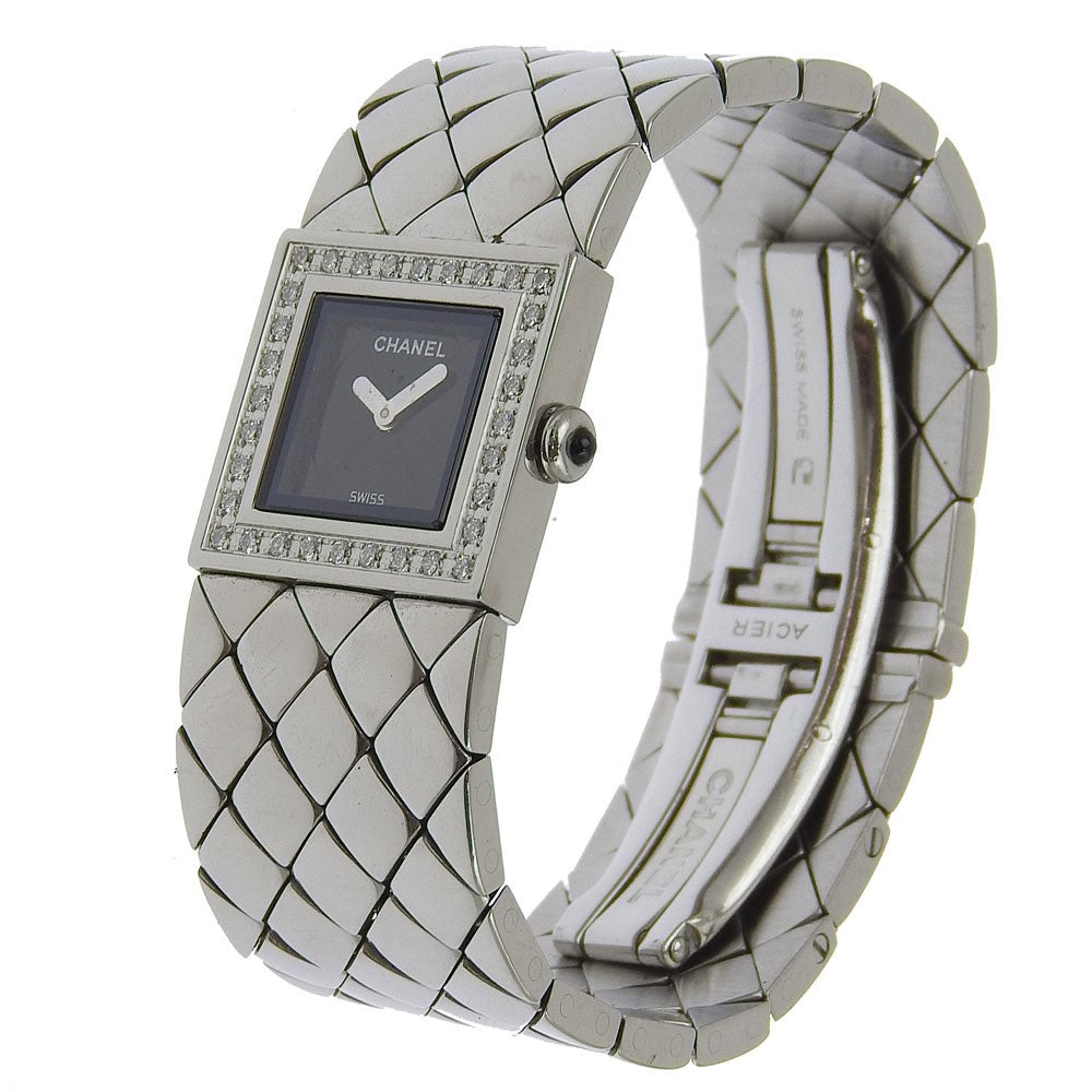 Chanel Matelasse Quartz Watch Stainless Steel with Diamond Bezel 19 - image 1