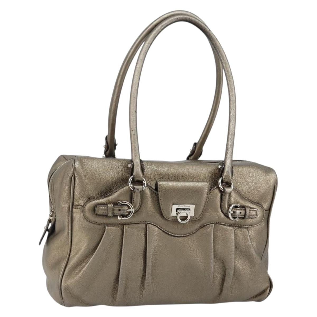 Salvatore Ferragamo Gancini Buckle Shoulder Bag Leather Large - image 1
