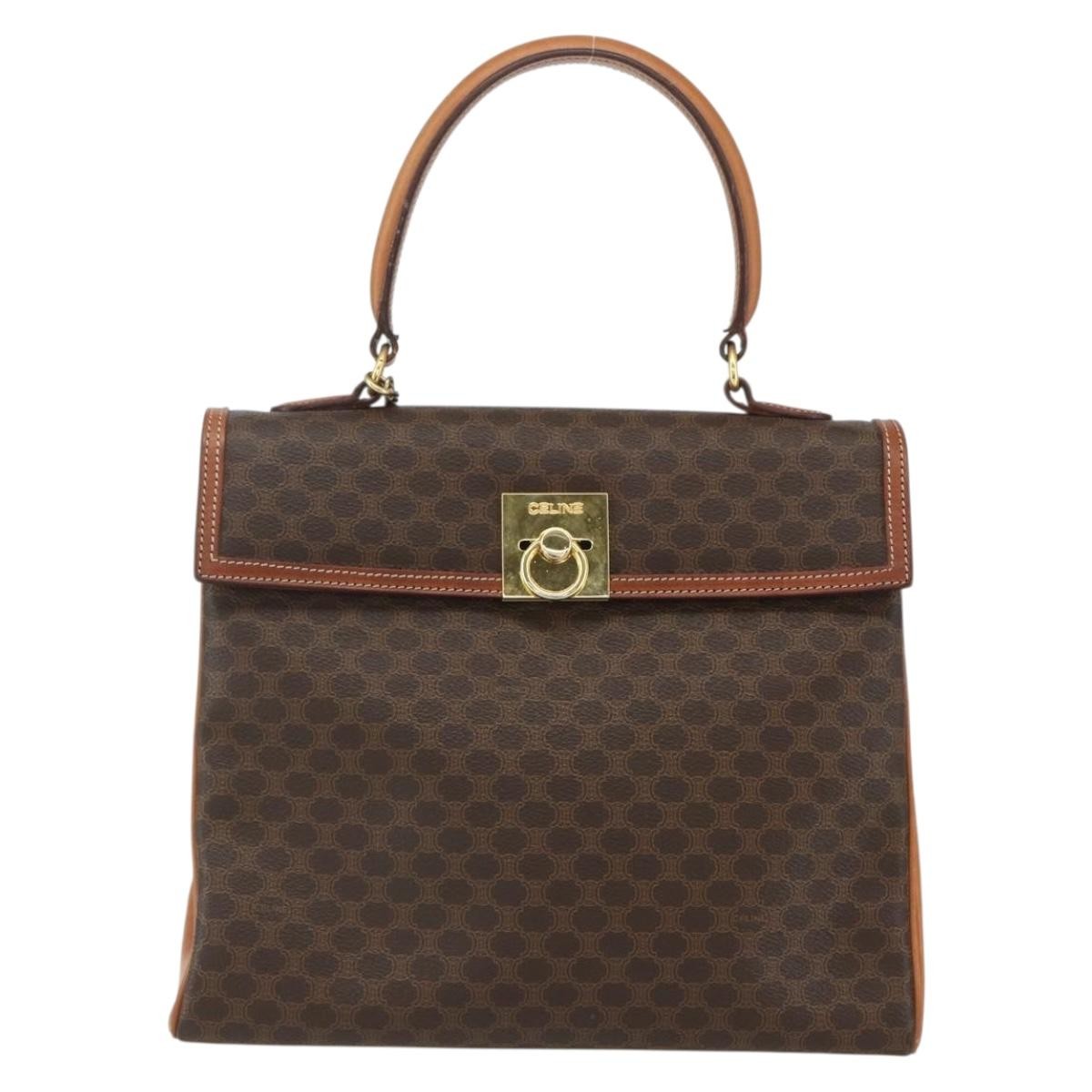 Celine Vintage Macadam Handbag Canvas and Leather - image 1