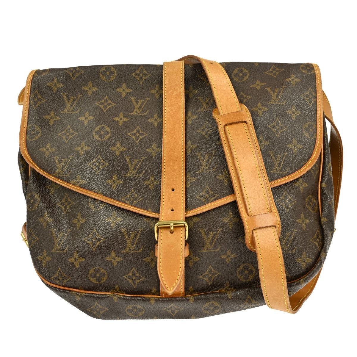 Louis Vuitton Saumur Handbag Monogram Canvas 35 - image 1